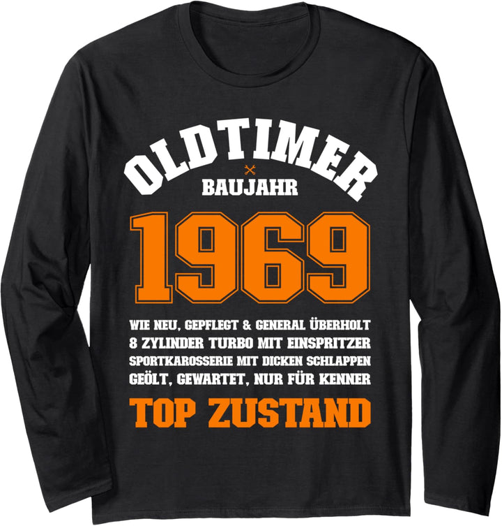 52. Geburtstag Geschenk - Oldtimer Baujahr 1969 Langarmshirt