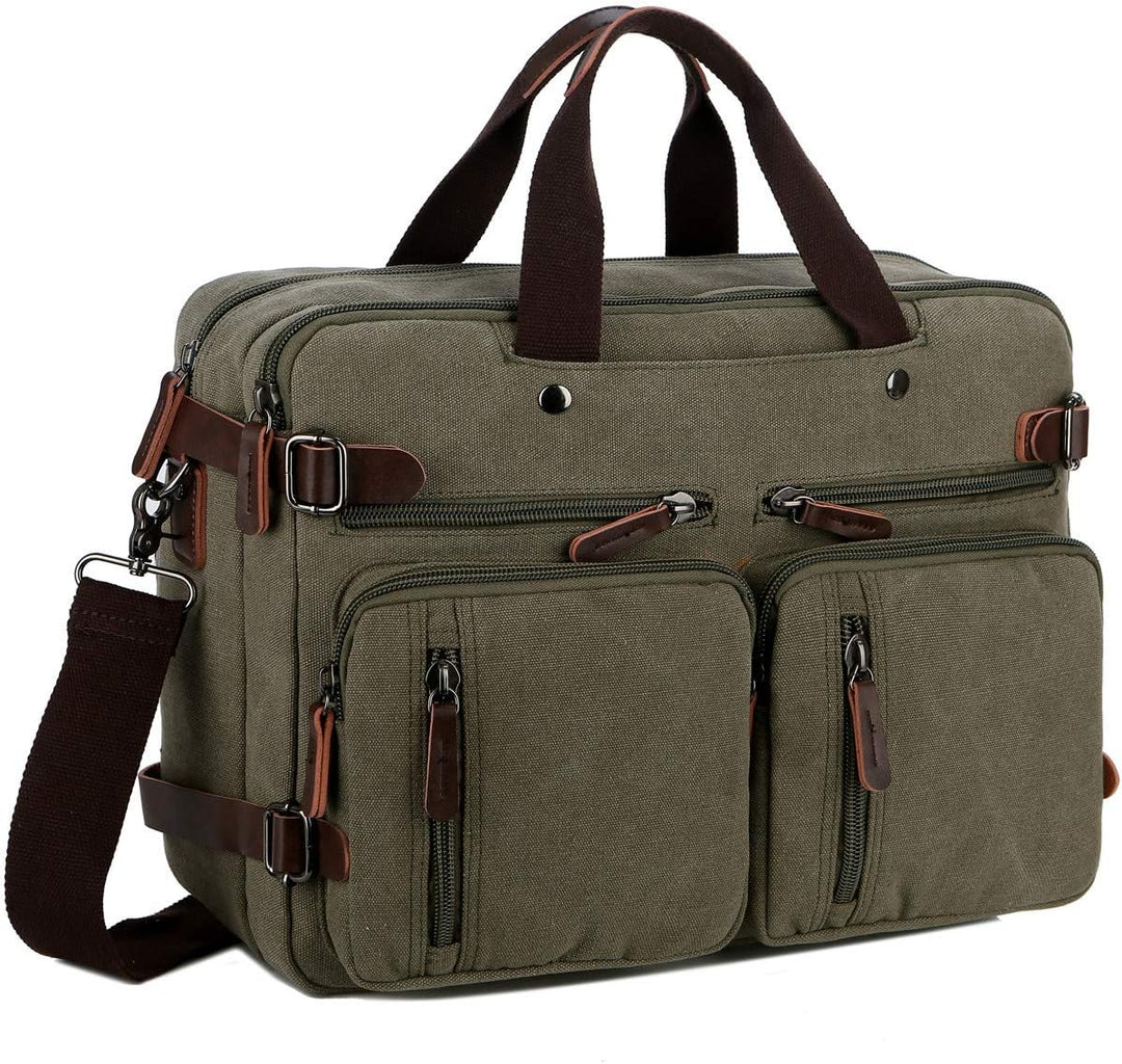 Baosha Convertible Briefcase Backpack 17 Inch Laptop Bag Case Business Briefcase HB-22 Grün, Grün