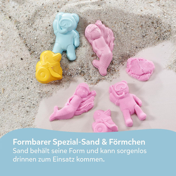 Baby Born Strandüberraschung Set mit Badeanzug im Meerjungfrauen-Print, Sandförmchen, formbarem Sand