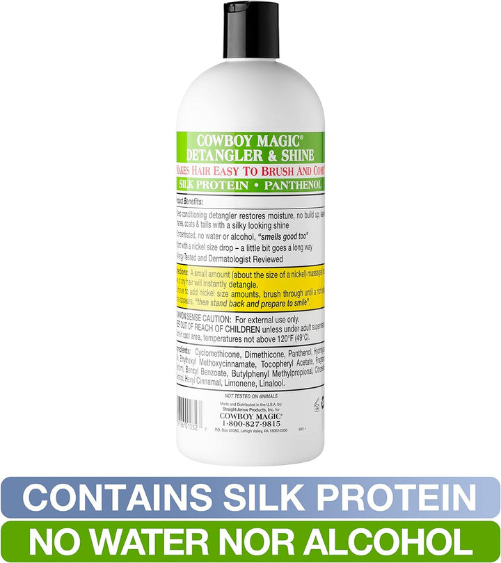 Cowboy Magic Cowboy Magie Detangler & Shine-32 Oz, Clear, Unisex