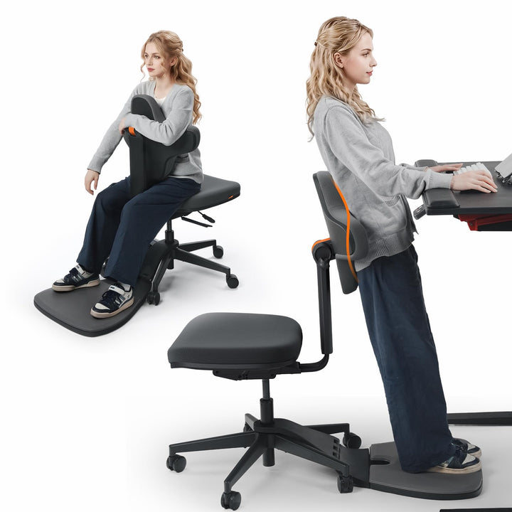 Newtral Stehpult-Stuhl, Standing Mate-Sitz für Sitz-Steh-Wechsel, ergonomischer Anlehn-Hocker mit An
