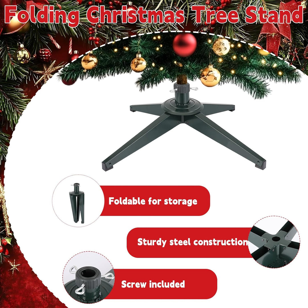 Weihnachtsbaumständer Faltbarer Christbaumständer 65cm Metall Weihnachtsbaum Ständer mit 3,2cm Bohru