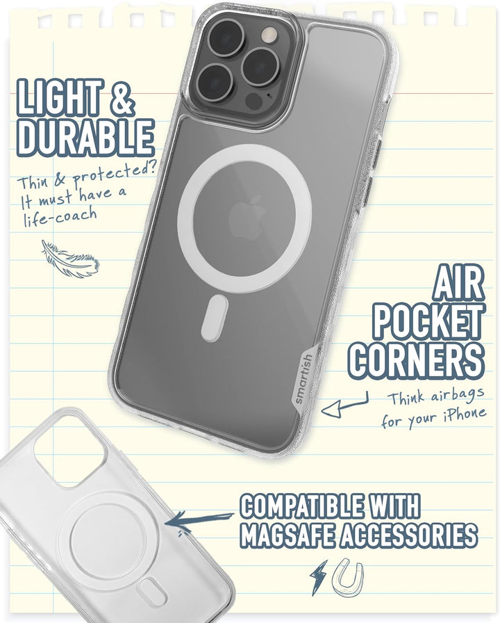 Smartish iPhone 13 Pro Max Slim Case – Gripmunk kompatibel mit MagSafe [leicht + schützend] Dünne Gr
