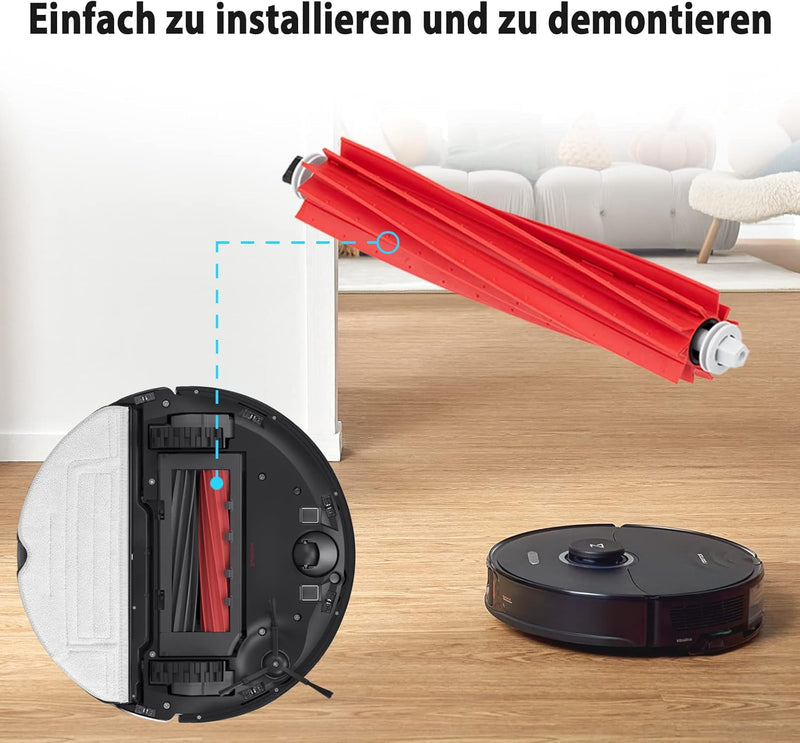 Rrochio Original Hauptbürste Zubehör Kompatibel mit Roborock S8/S8+/S8 Pro Ultra/Q8 max/Q8 max+/Q5 m