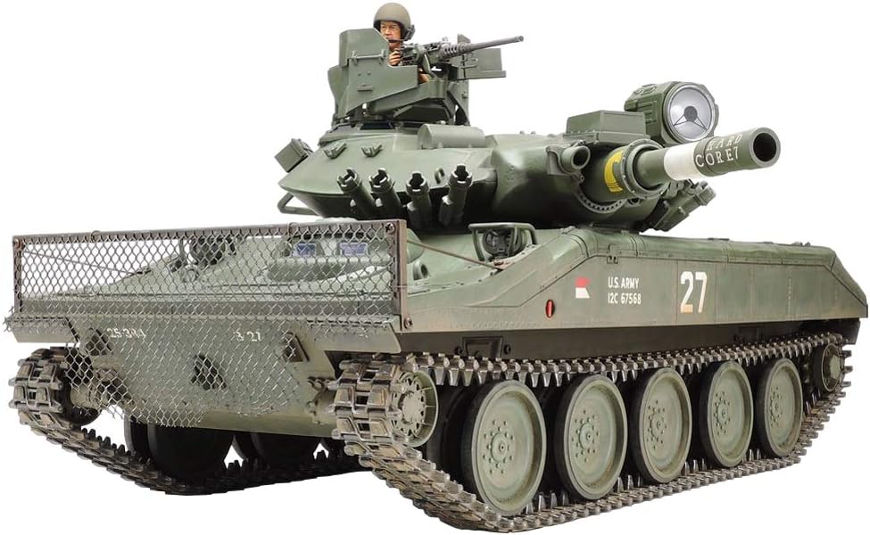 Tamiya 300036213 M5551 1:16 US M551 Sheridan Standmodell, originalgetreue Nachbildung, Modellbau, Pl