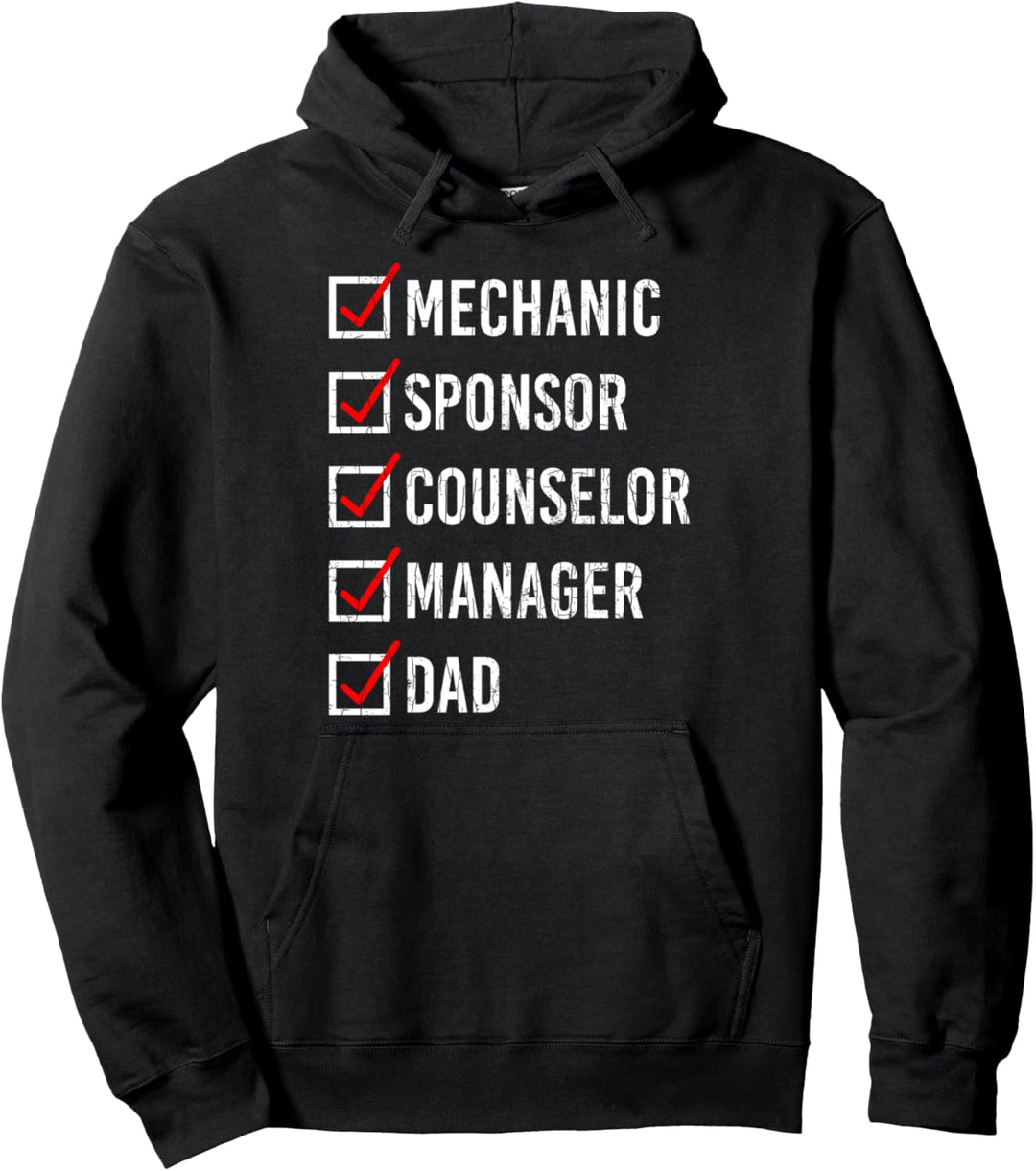 Go Kart Dad Funny Racer Karting Driver Racing Grafik Pullover Hoodie