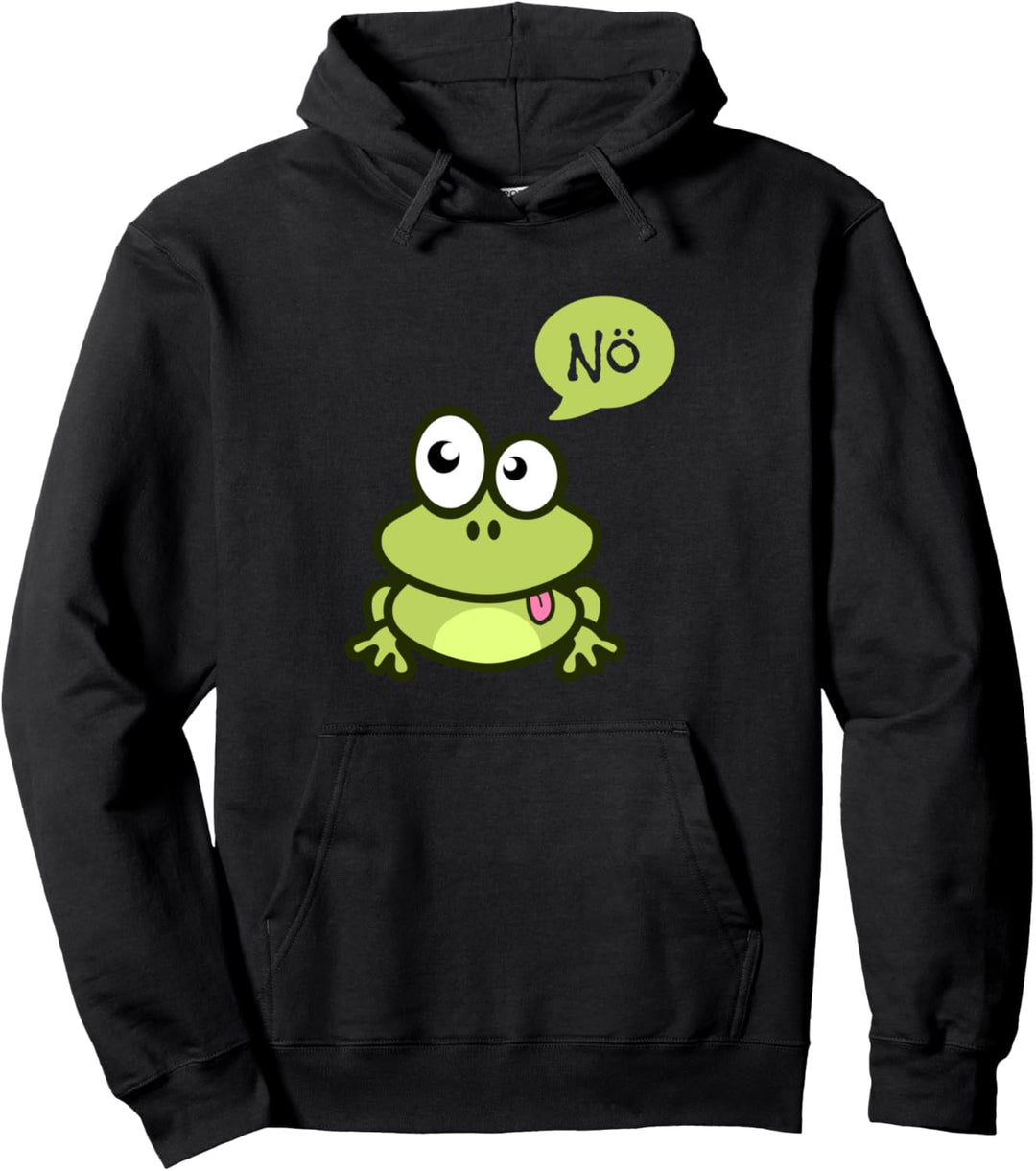 Lustiger Statement Frosch No Nö Simply Nö Pullover Hoodie