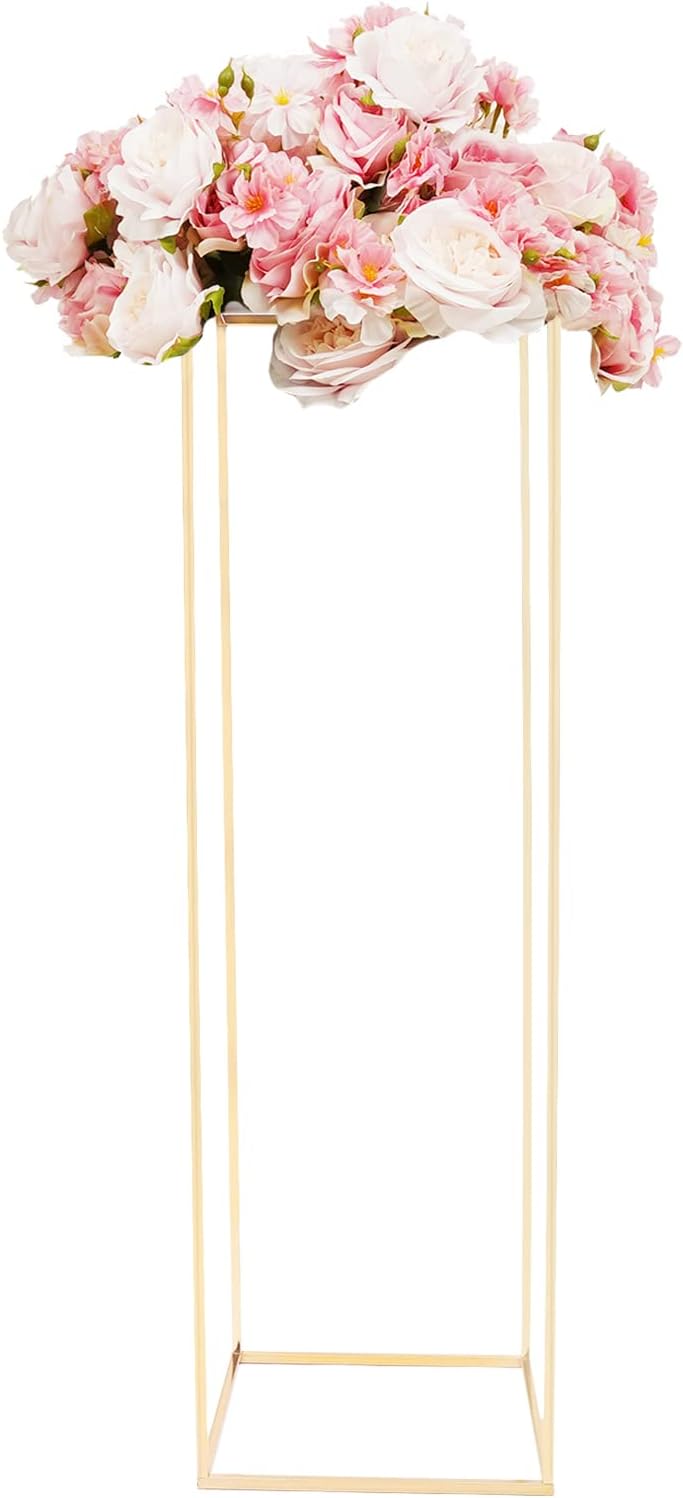 Bathrena Gold-Blumenständer aus Metal, Blumenbodenvase Metallsäule, Blumenständer, Blumenarrangement