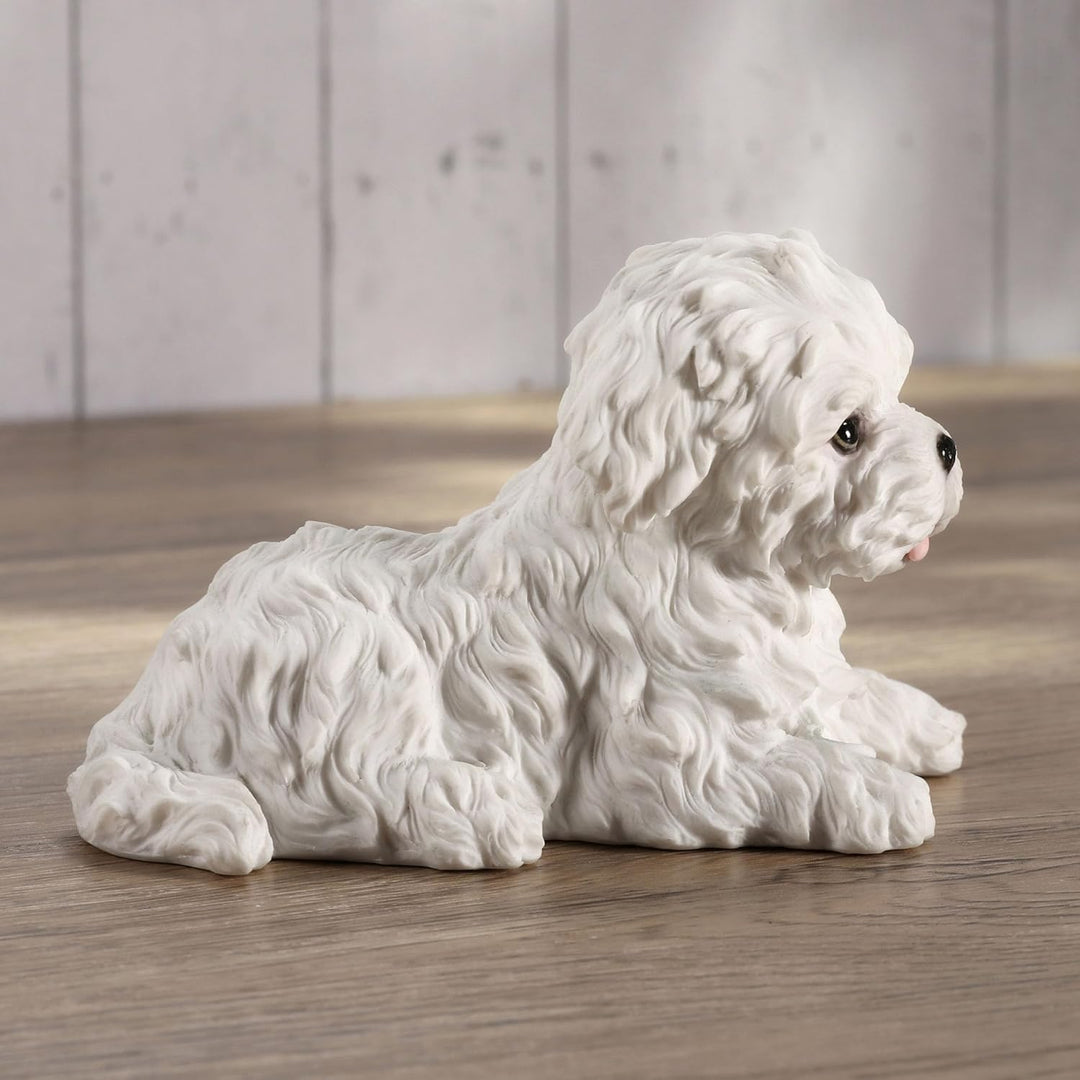 Veronese Design Malteser White Terrier Welpe Hund Tierfigur WU75404AA