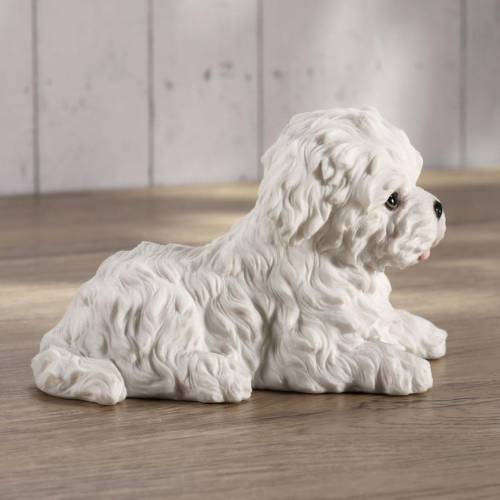 Veronese Design Malteser White Terrier Welpe Hund Tierfigur WU75404AA