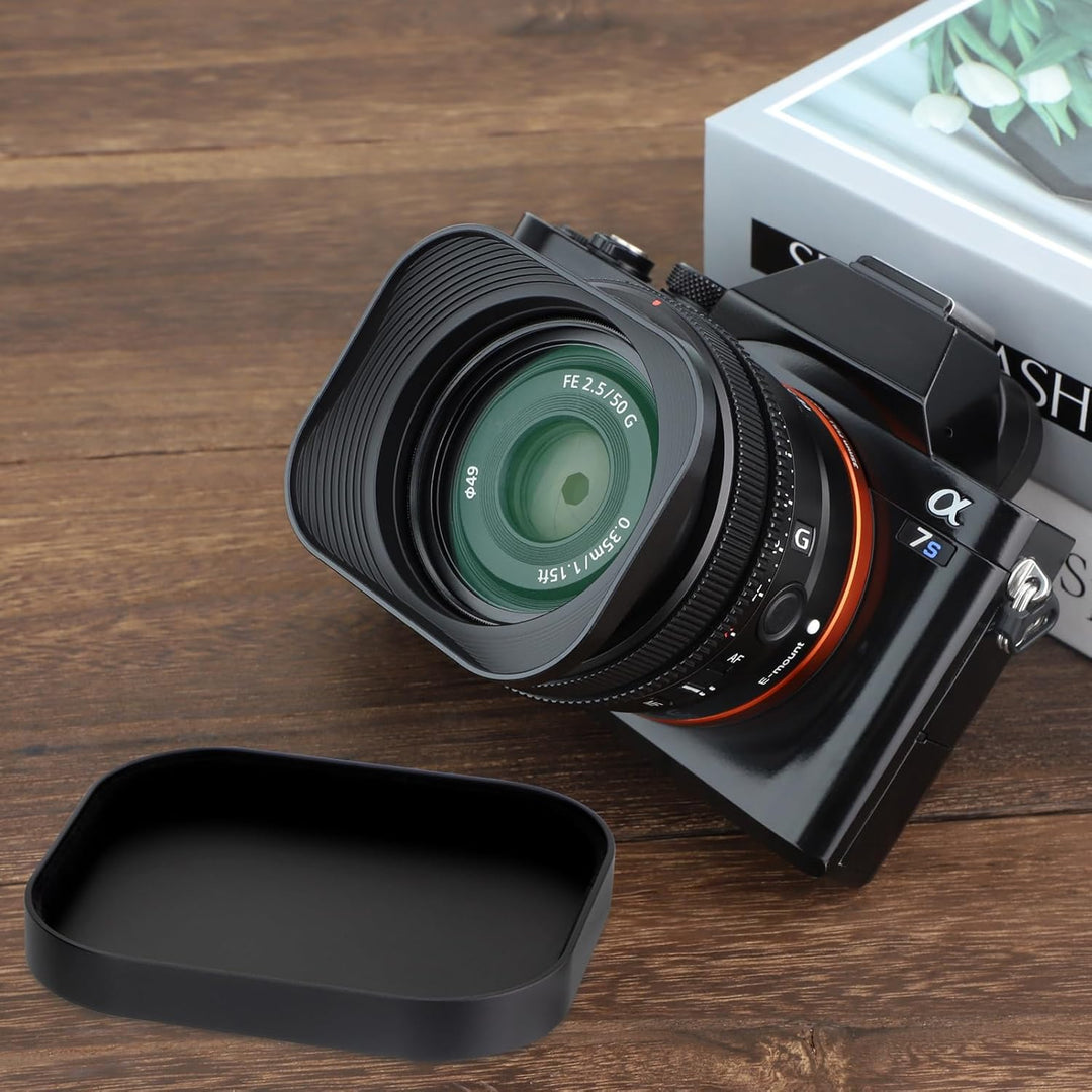 Haoge LH-S245G Gegenlichtblende aus Metall, quadratisch, für Sony FE 50 mm F2.5 G, FE 40 mm F2.5 G,