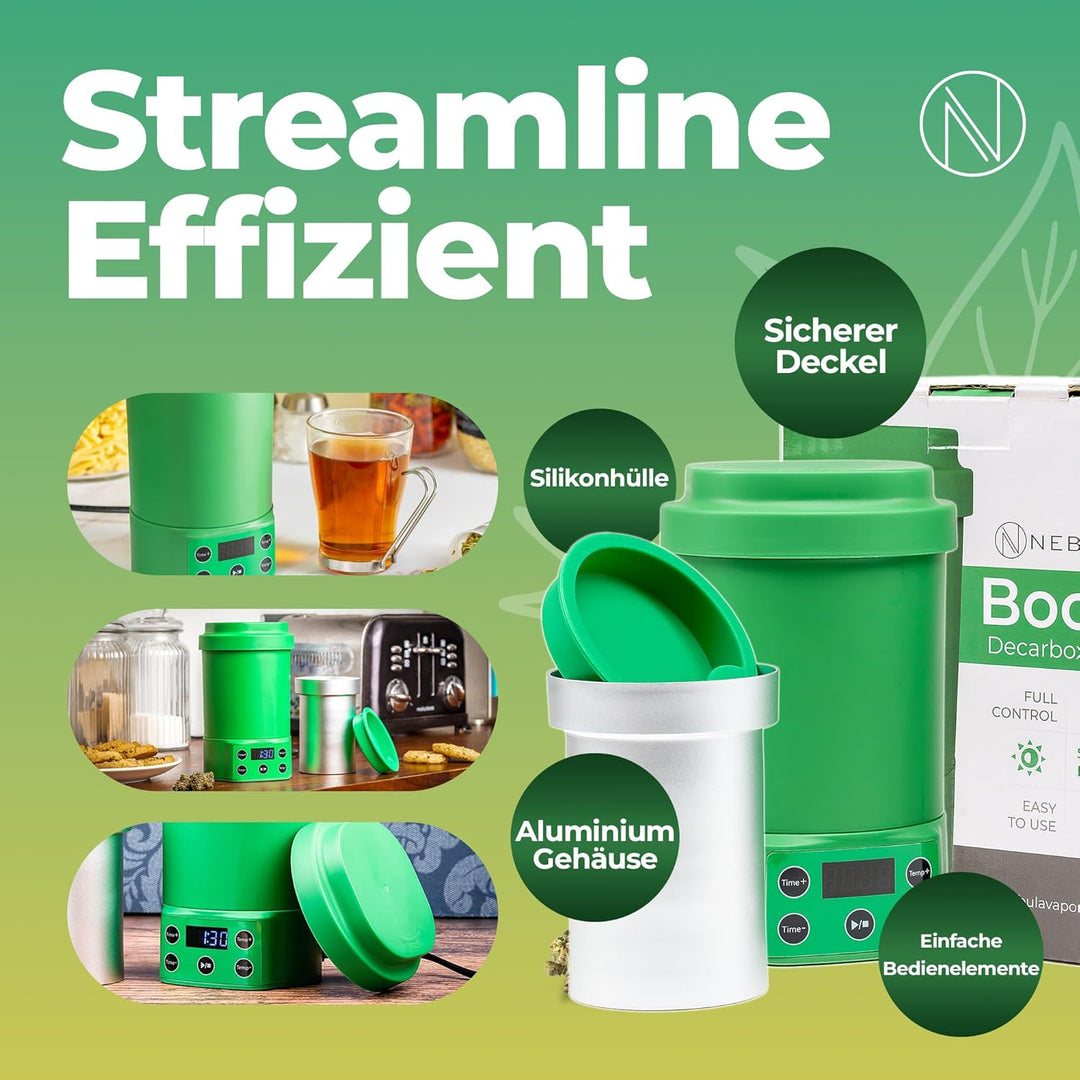Nebula Boost Decarboxylator-Gerät zur Kräuteraktivierung; Orale, sublinguale und topische Anwendung,