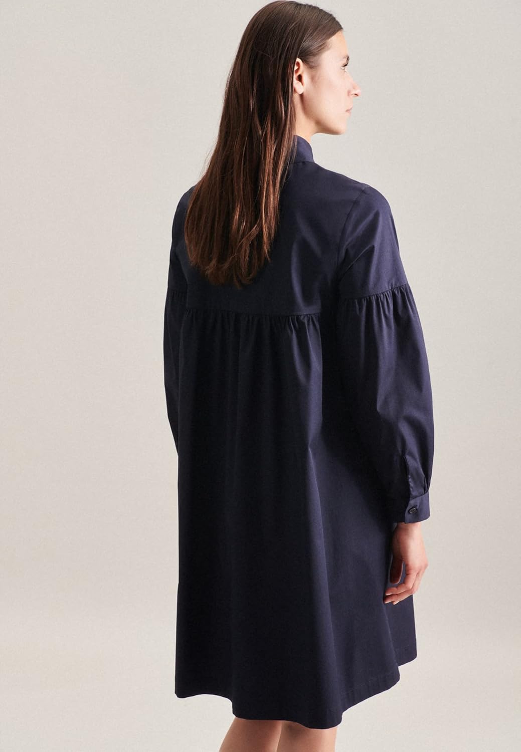 Seidensticker Damen Kleid - Fashion - Regular Fit - tailliert - Stretch – Langarm 38 Dunkelblau, 38