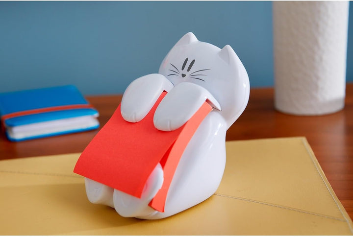Post-it Pop-Up-Notizspender, Katzen-Design, 7,6 x 7,6 cm, 1 Spender/Packung (CAT-330, weiss) Katzens