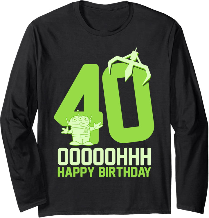 Disney Pixar Toy Story Aliens Ooh Happy 40th Birthday Langarmshirt