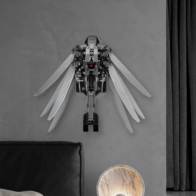 cooldac Acryl Wand Display-Ständer kompatibel mit Lego Dune 10327 Ornithopter Bausatz, individueller