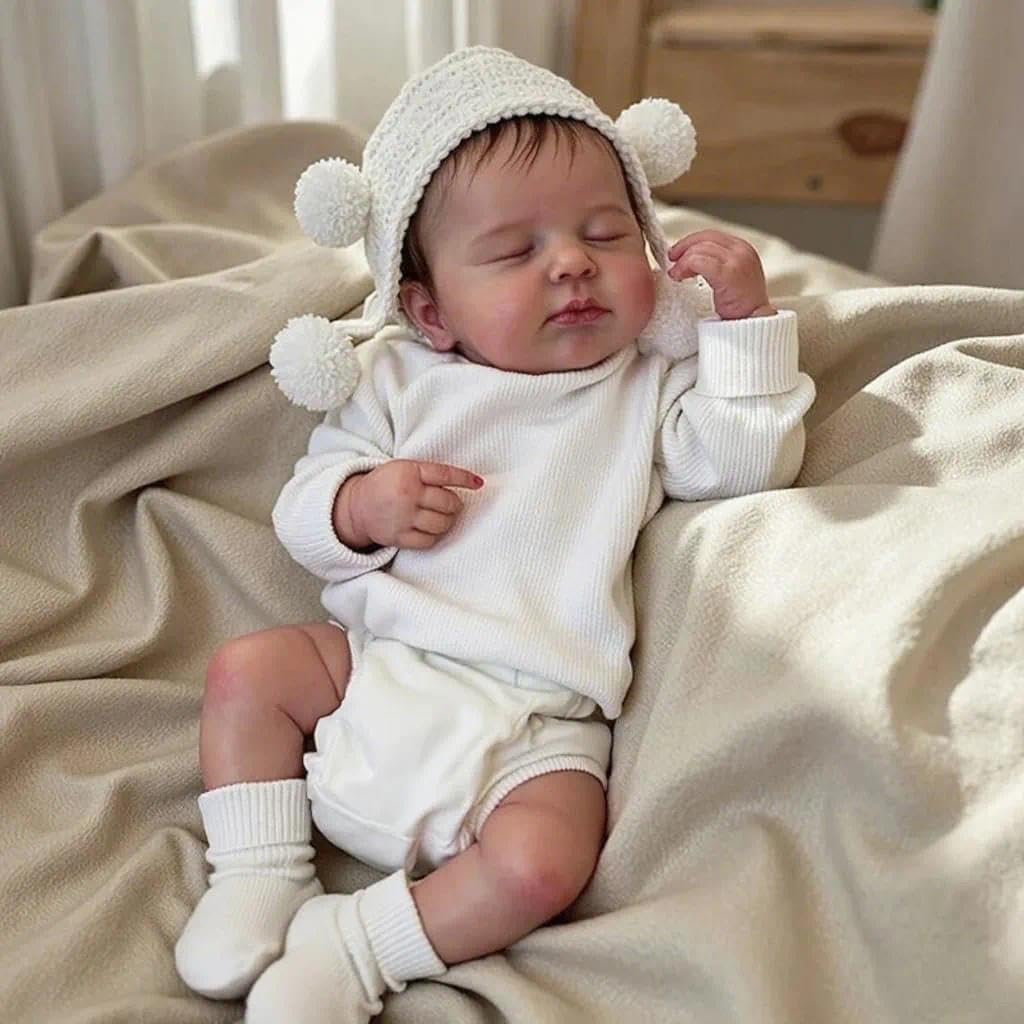 Zero pam Reborn Baby Vollsilikon Lebensecht Mädchen, 50CM Reborn Babypuppen Wie Echt, Realistische N