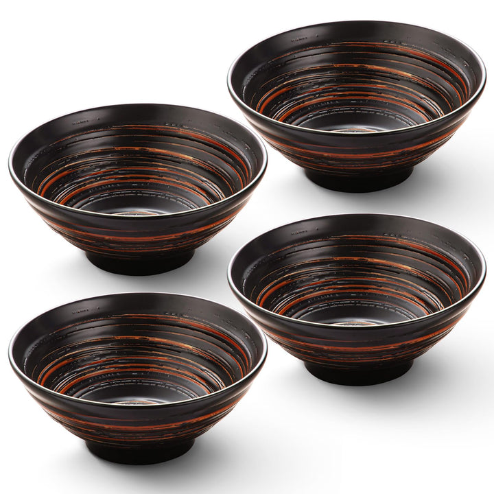YUN TAO Keramik Ramenschalen gross 1035 ml japanischer Stil, Servierschalen für Salat, Udon, Soba, P