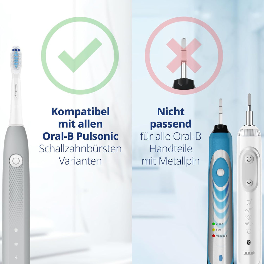 Sensitive Aufsteckbürsten von demirdental für Oral-B Pulsonic, weiche Ersatzbürsten, auch für Slim O