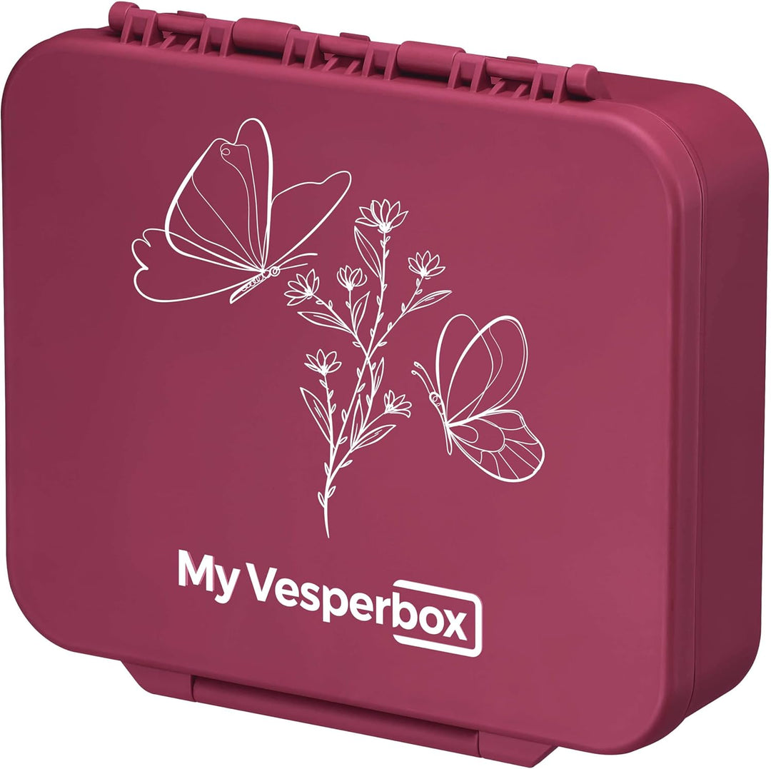 My Vesperbox® Brotdose für Kinder mit Fächern Liv [MADE IN GERMANY] - Lunchbox mit Trennfächern - Be