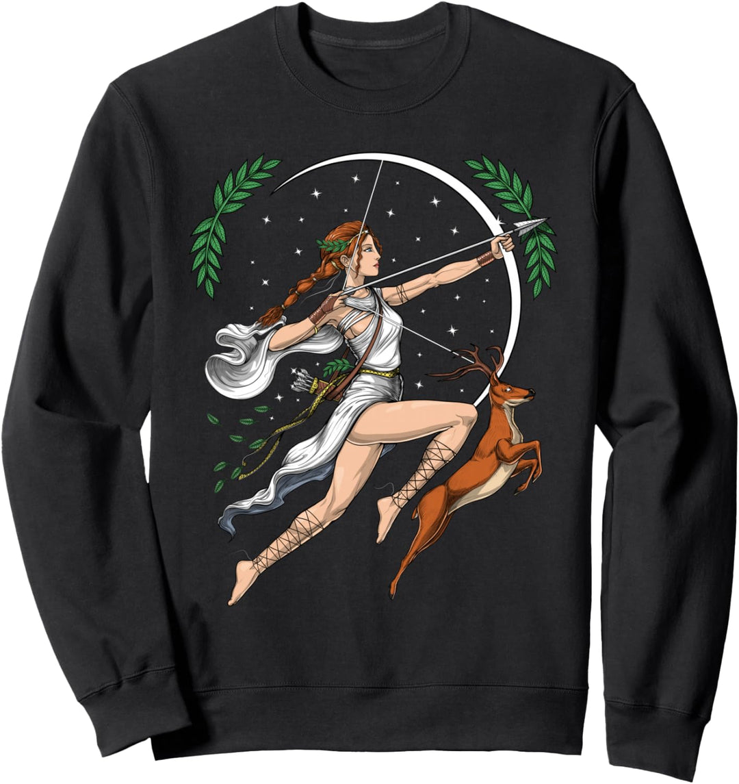 Artemis Griechische Göttin der Jagd Antike Mythologie Götter Sweatshirt