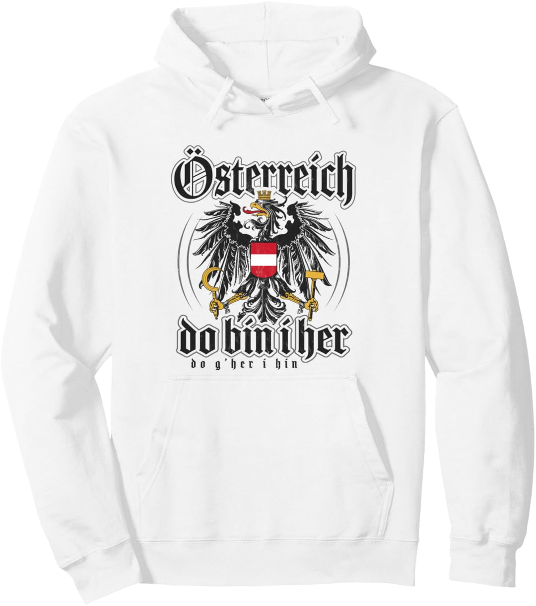 Österreich Do Bin I her Österreichische Flagge Austria Pullover Hoodie