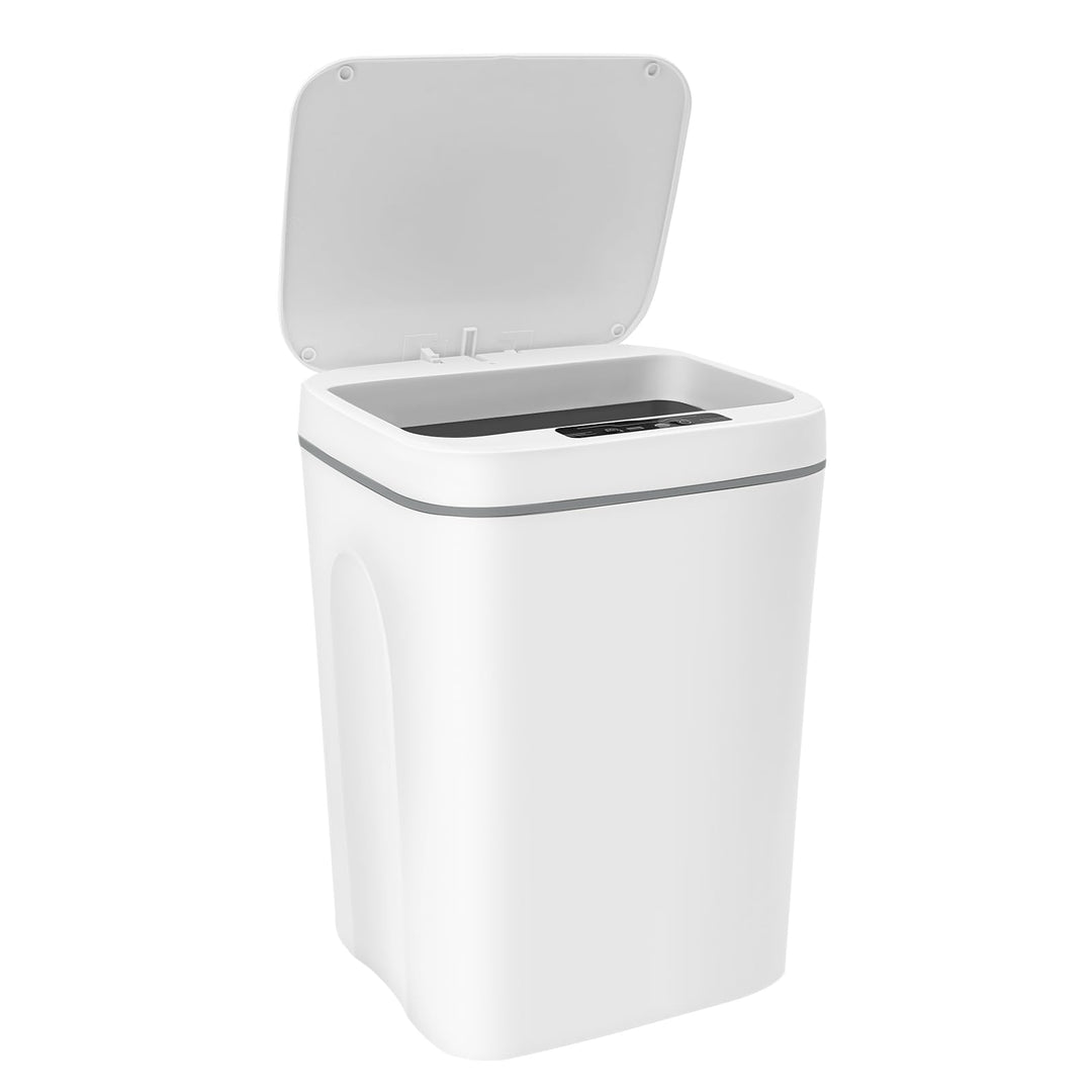 Automatischer Abfalleimer mit Sensor 16L weiss - Kontaktloser Abfalleimer für Küche, Bad, Toilette o