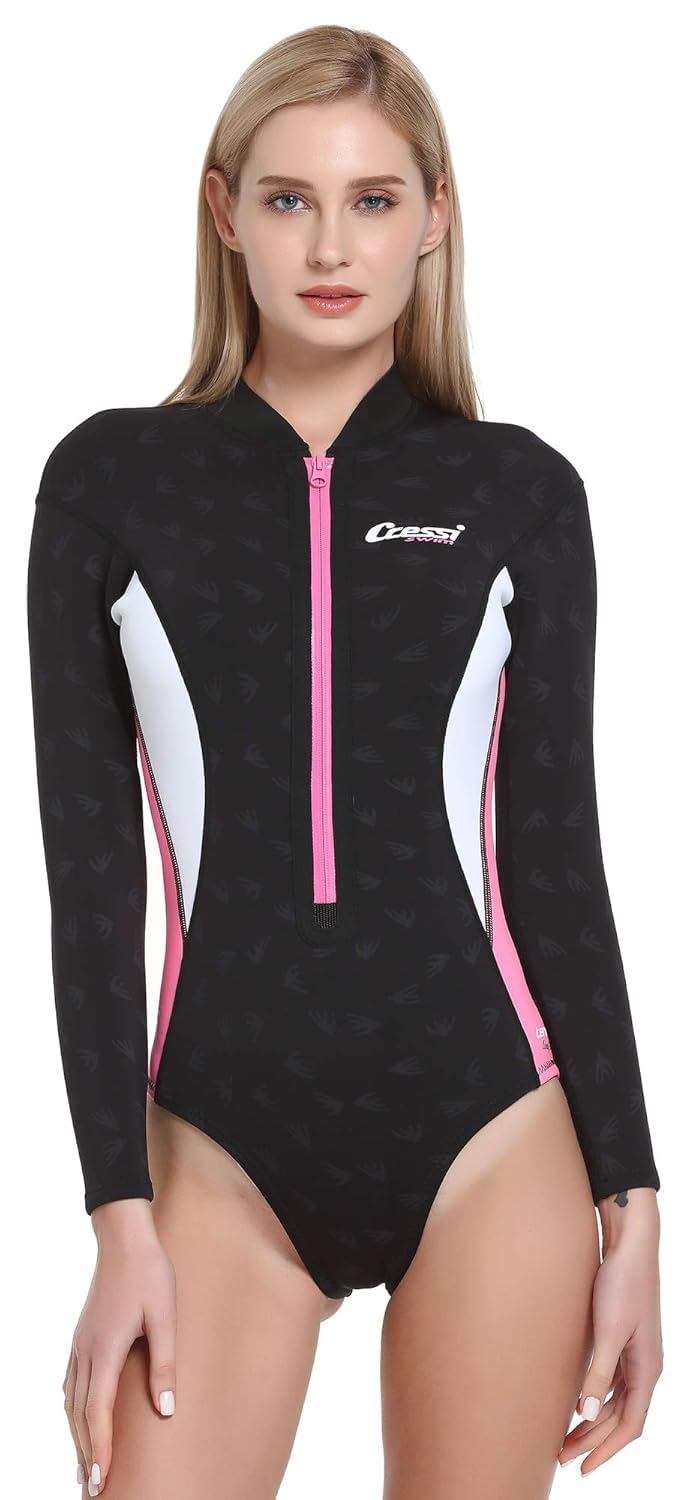 Cressi Termico Long Sleeve Lady Swimsuit 2 mm - Damen Badeanzug Langärmelig, aus Hochelastischem Neo