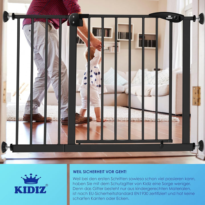 KIDIZ® Türschutzgitter Absperrgitter Treppengitter Kindergitter | Gitter Haustier | ohne Bohren | be