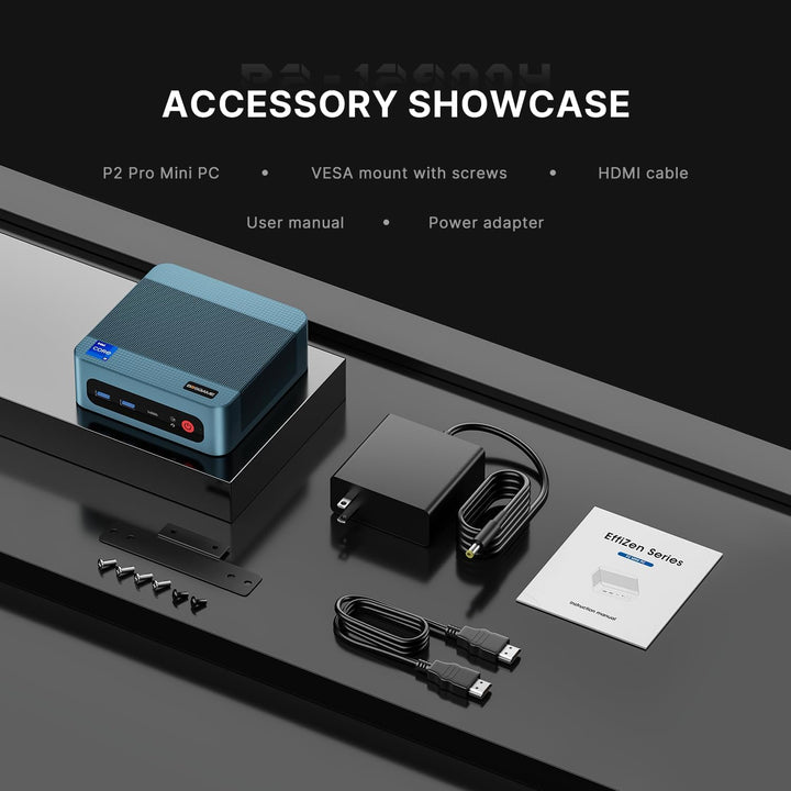 BOSGAME P2 Pro Mini-PC, Intel Core i9-12900H Prozessor bis zu 5,0 GHz, Windows 11 Pro Mini-Computer,