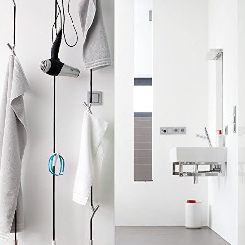 Wardrope Garderobe Seil Schw.4 Haken Matt Verchr.