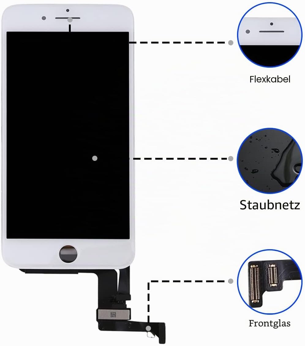 Display für iPhone 8 Plus LCD Touch Screen Digitizer Ersatz Bildschirm mit komplett kostenlosem Tool