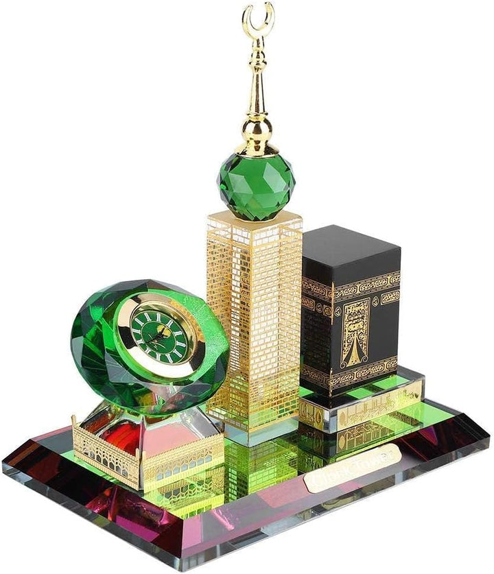 Pssopp Muslimisches Handwerksmodell Muslimische Kaaba Glockenturm Modell Islamische Tischuhr Islamis