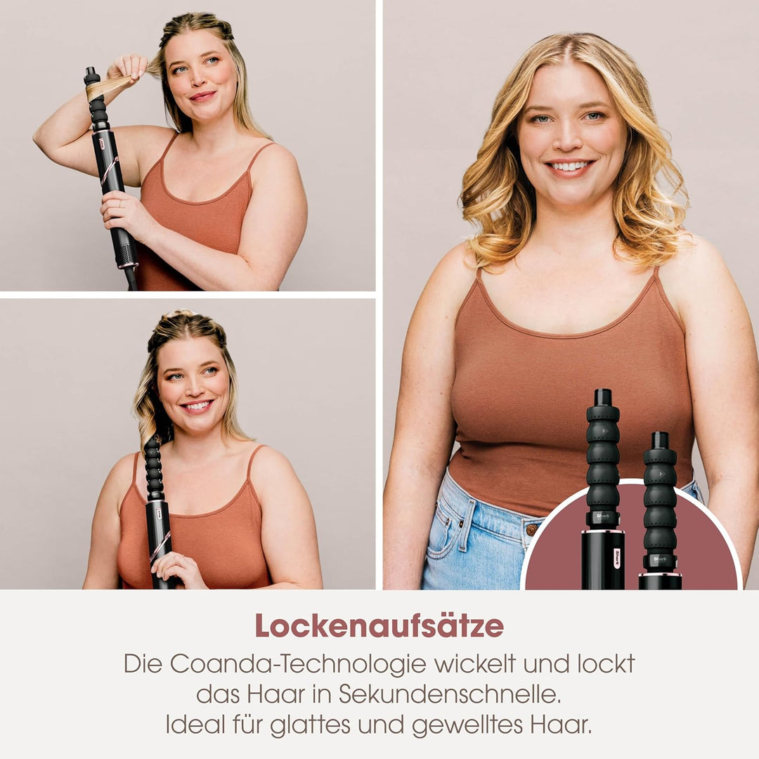 Shark FlexStyle 5-in-1 Luftstyler & Haartrockner, Auto-Wrap-Lockenaufsatz, Paddle-Bürste, Ovalbürste