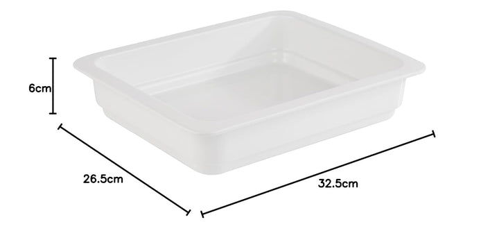 APS 82200 GN 1/2 Behälter, 32,5 x 26,5 x 6 cm, Porzellan
