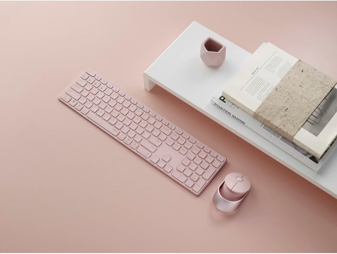 Rapoo 9850M kabelloses Tastatur-Maus Set Wireless Deskset 1600 DPI Sensor wiederaufladbarer Akku fla