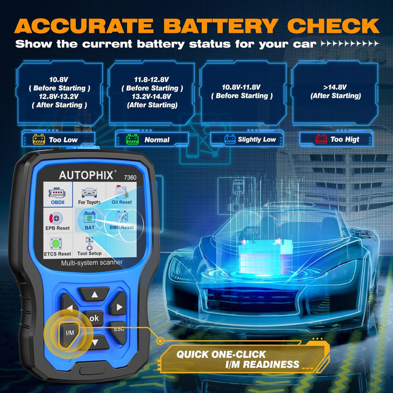 AUTOPHIX 7360 Elite Fit für Toyota Lexus OBD2 Diagnosegerät Alle Systeme OBD2 Scanner Alle Reset Ser