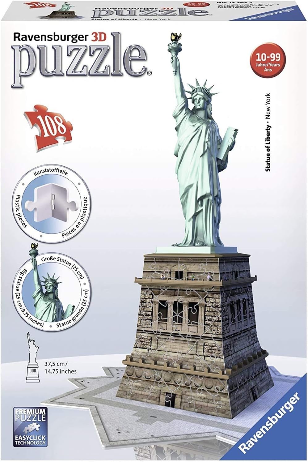 Ravensburger 12584 3D-Puzzle Bauwerke Freiheitsstatue