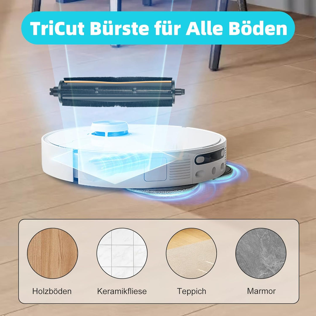1 Stück TriCut Bürste für Dreame L10s Ultra Gen 2/X40 Ultra/L40 Ultra/L10s Pro Ultra/L20 Ultra/X30 U