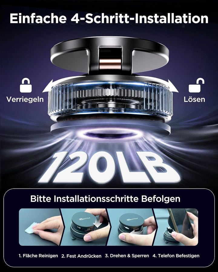 Handyhalterung Auto Magnet für Magsafe Autohalterung, 2026 Upgraded Vmag-S2 Handyhalter Auto Magneti