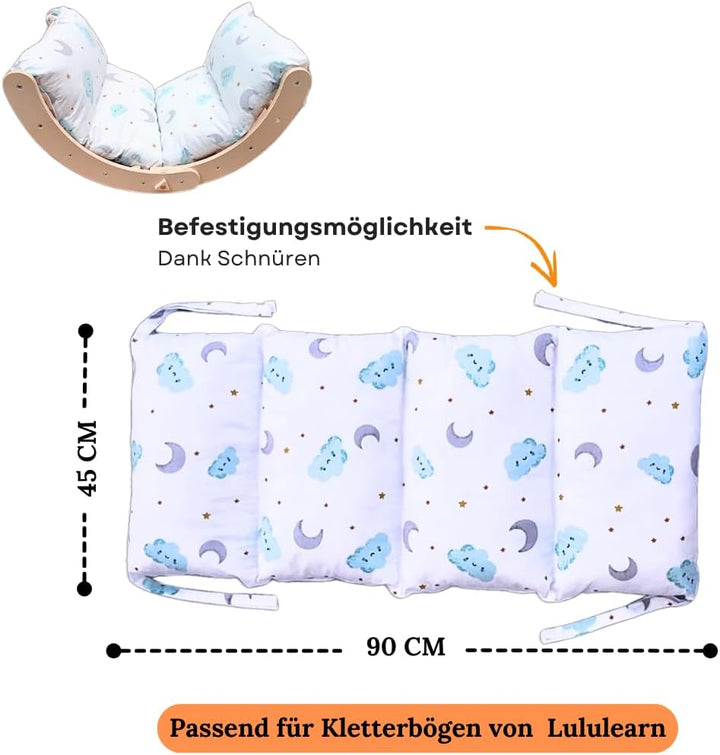 Lululearn® Kissen für Kletterbogen [Weich & Bequem] - Gepolsterte Auflage für Montessori Spielbogen