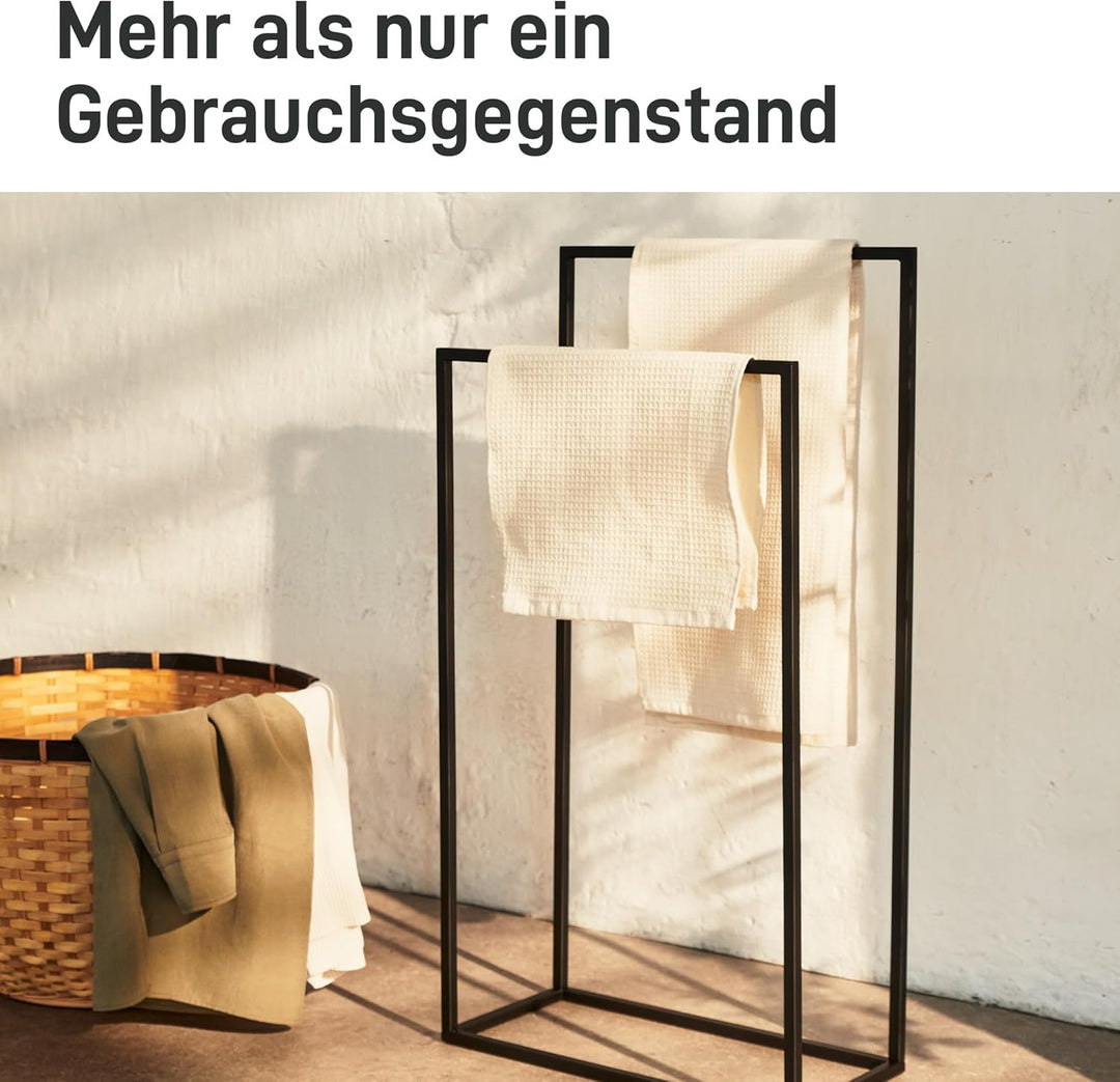 Natural Goods Berlin Duo Handtuchständer freistehend/pulverbeschichteter Standhandtuchhalter aus Met