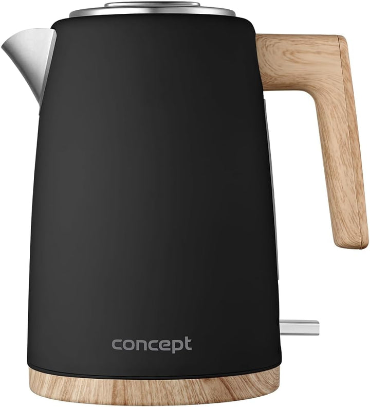 Concept RK3316 Edelstahl-Wasserkocher 1,7 l schwarz 1.7 Liter Schwarz, 1.7 Liter Schwarz