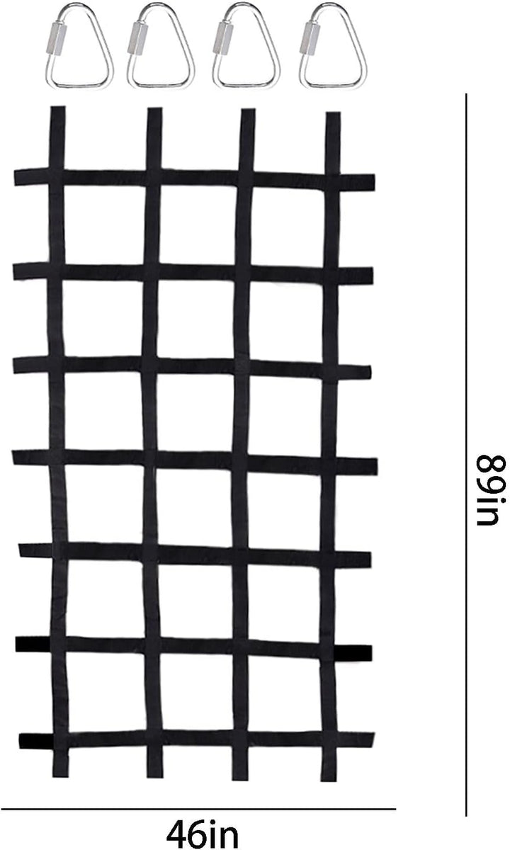 Kletternetz für Kinder – Kletternetz für Kinder | 225,4 x 117,8 cm Netz mit Haken, Baumhaus, Dschung