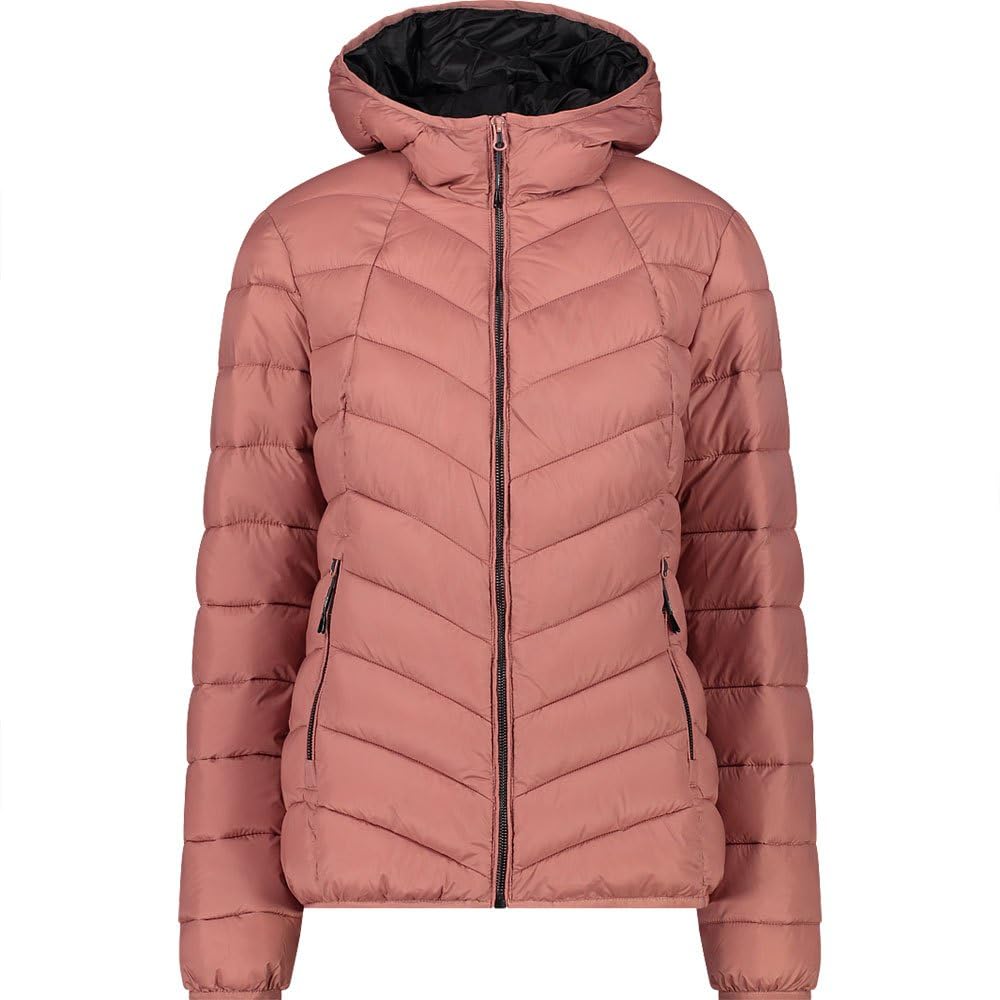 CMP Damen Damenjacke mit Fester Kapuze Gepolsterte Jacke XXS Quarz, XXS Quarz