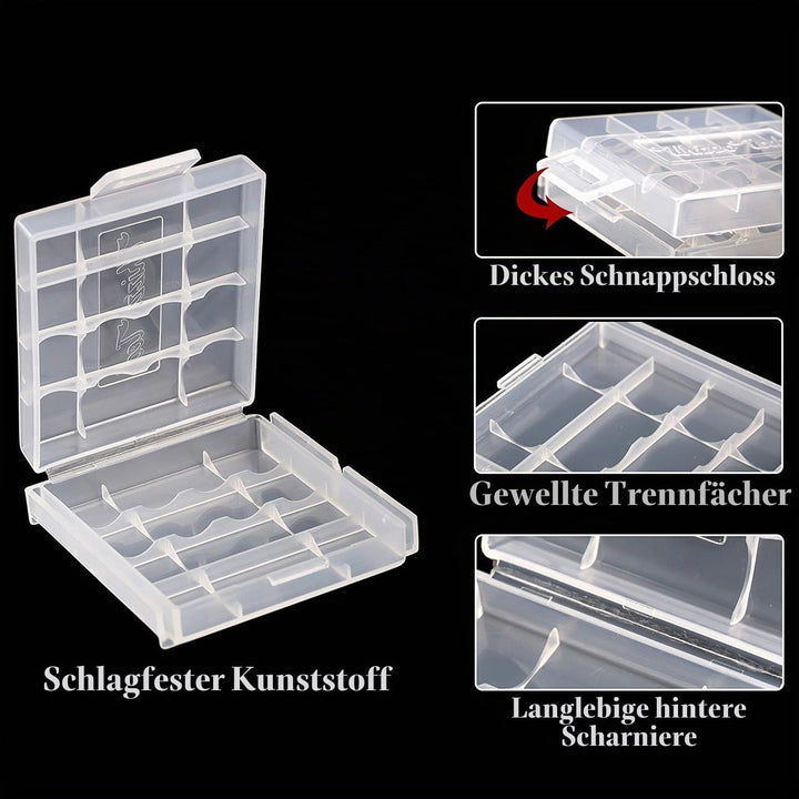 GTIWUNG 100 Stück 2AA Batteriehalter Gehäuse Kunststoff Akku Aufbewahrungsbox, Halterung 2aa Batteri