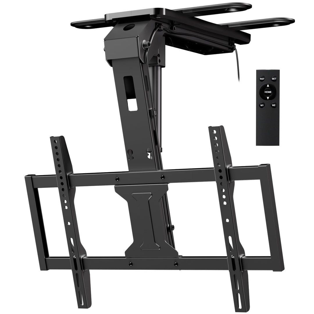 TV-Deckenhalterung Elektrisch für 37-75 Zoll - TV Halterung Decke Elektrisch Klappbar, Neigbar, Mit