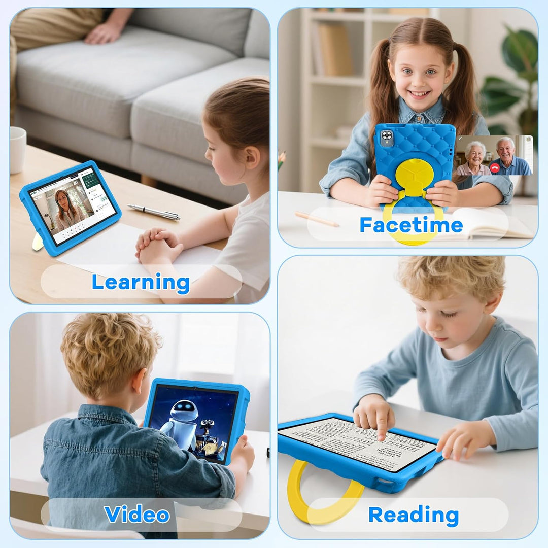 DMOAO Kinder Tablet 10 Zoll Android 15 mit 30GB RAM + 64GB ROM(2TB), 5G WLAN 6, Widevine L1, Elterli