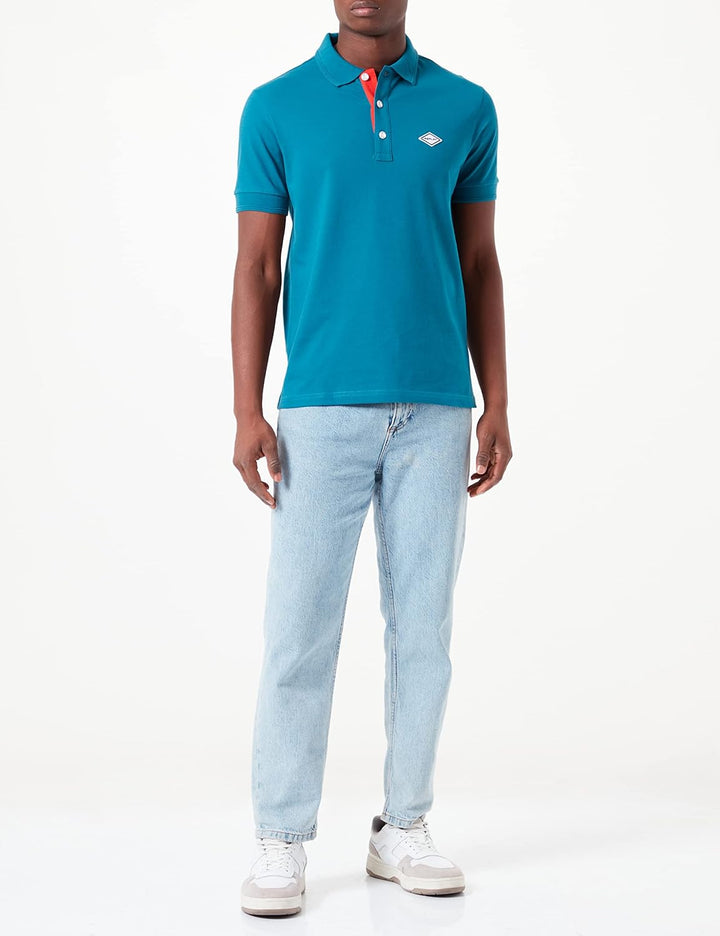 Replay Herren Polohemd XS Petrol Blue 181, XS Petrol Blue 181