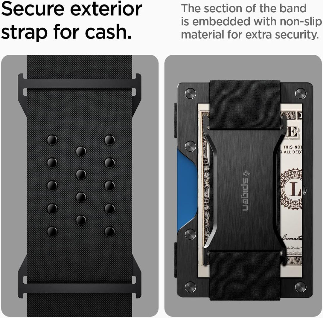Spigen Wallet S Kreditkartenetui mit RFID NFC Schutz Portemonnaie für bis zu 12 Karten Geldbeutel Ka